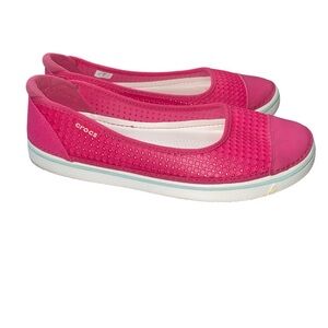 Crocs Shoes Flats Slip on CrosMesh Hover Pink Women's Size 10